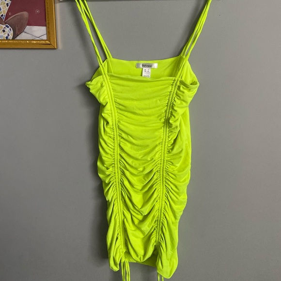 Neon Green Mini Dress - Picture 1 of 2